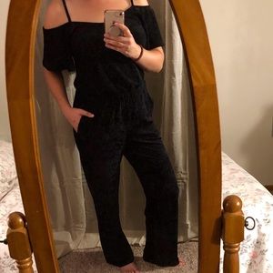 Mimi Chica Vintage Crushed Velvet Jumpsuit